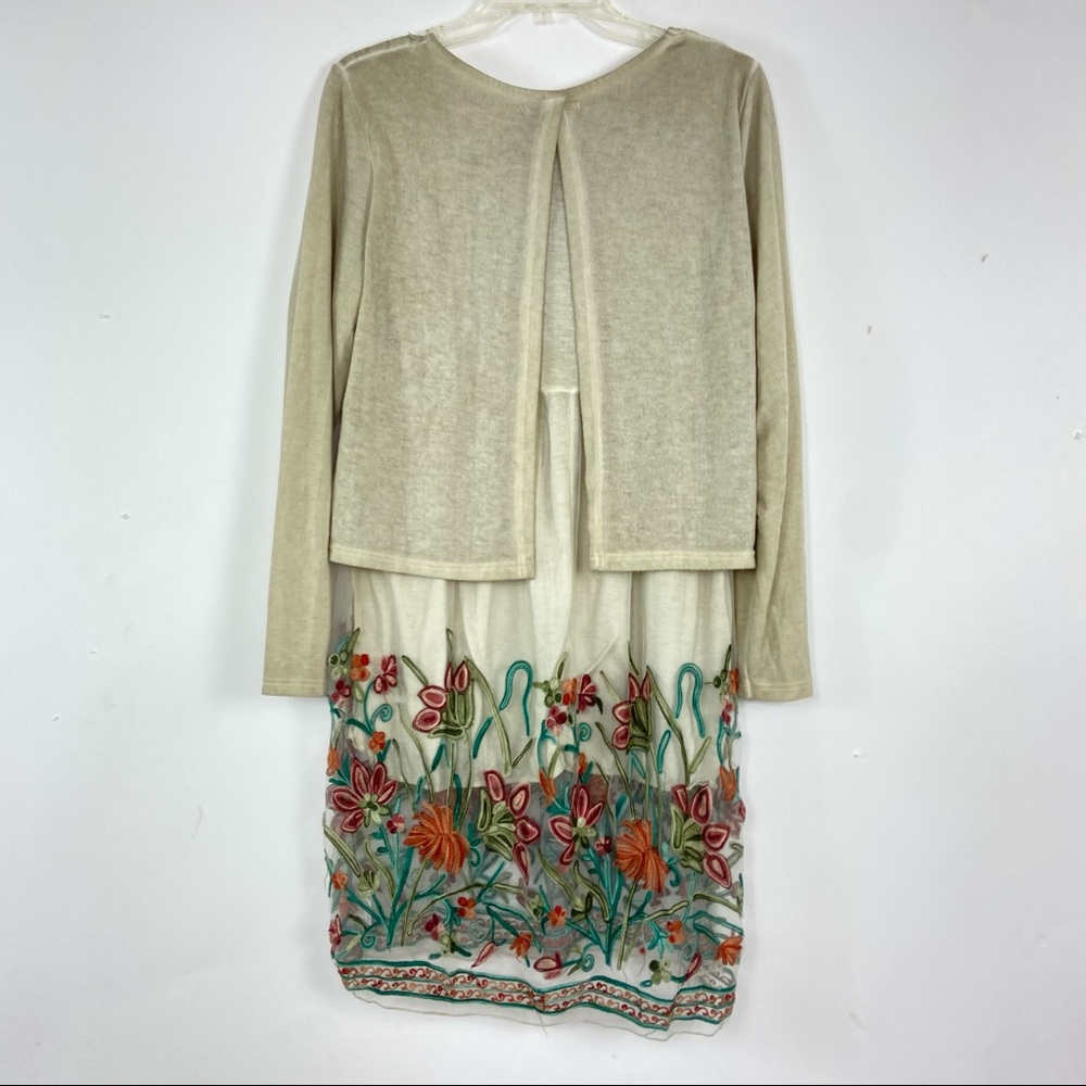 Simply Couture Embroidered Layer Tunic Dress Med - Picture 9 of 13
